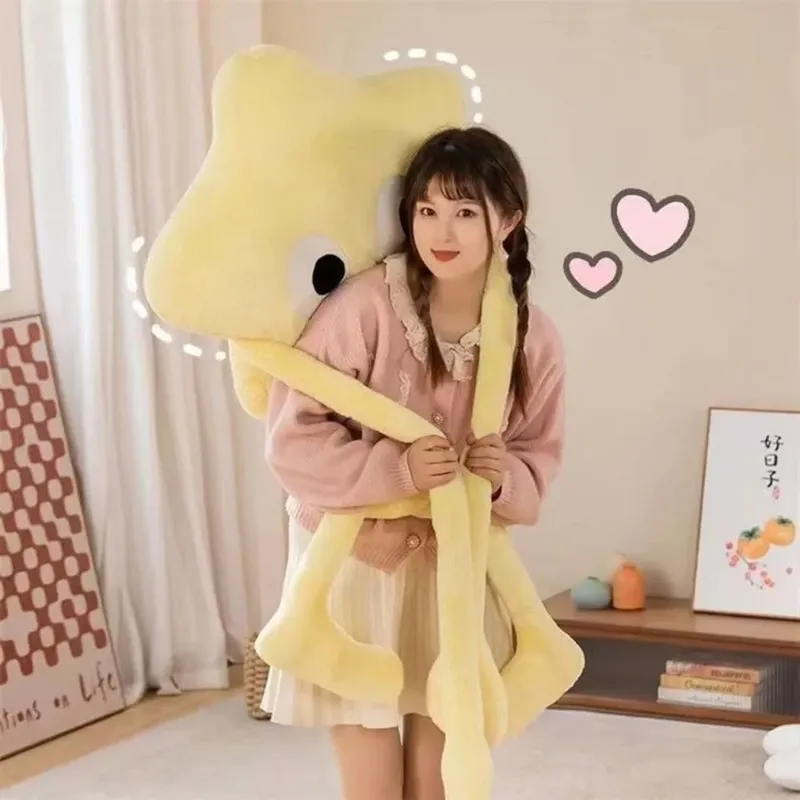 Simpatico cuscino in peluche a forma di stella da 110 cm, morbido cuscino imbottito, decorazione per la casa — image 3