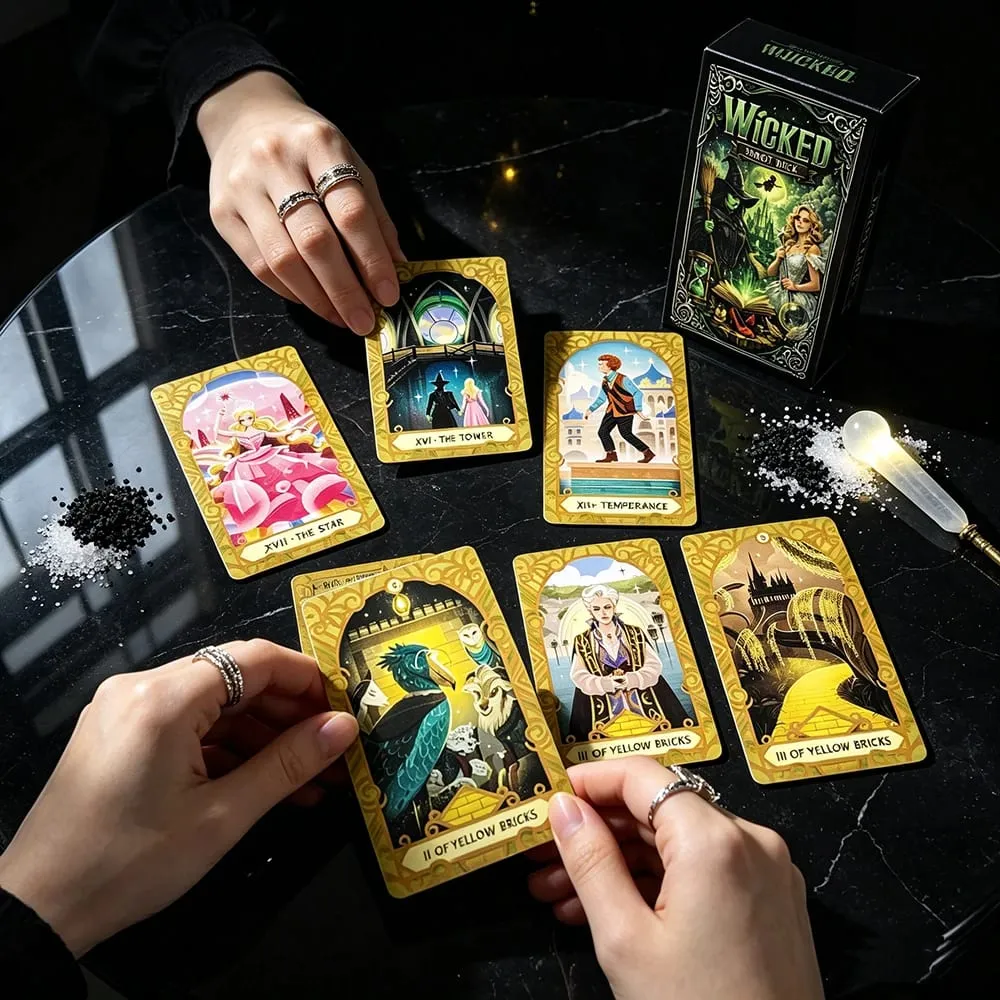 Wicked Tarot Deck 78 cartas de Tarot, juego de cartas de adivinación de bruja mágica de fantasía, juego de mesa de Tarot de predicción del destino, juegos de Halloween, regalo — image 3