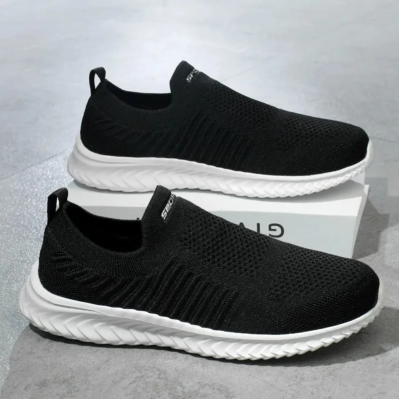 Uomini Vulcanize Scarpe Maglia Scarpe Da Uomo Leggere E Comode Scarpe Da Ginnastica da uomo 2025 Moda Autunno Slip on Appartamenti Scarpe Mocassini Maschili — image 11