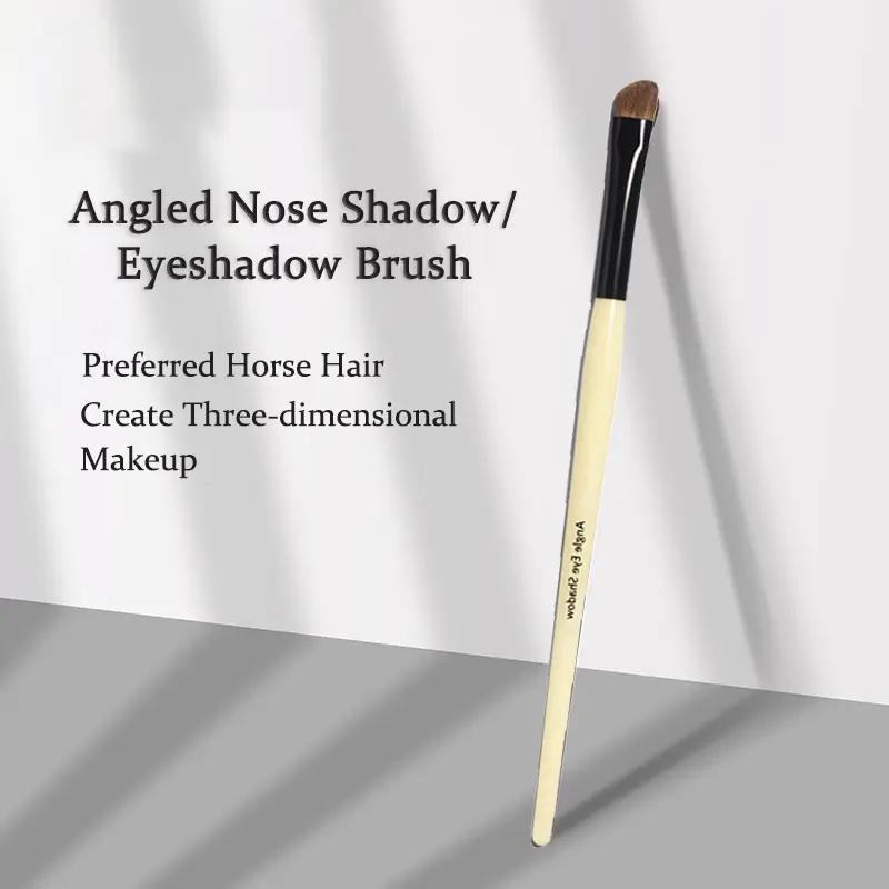 1pcs Professional Angled Nose Shadow Eyeshadow Makeup Brushes Soft Synthetic Hair Portable Travel Cosmetic Brush Tools — image 1