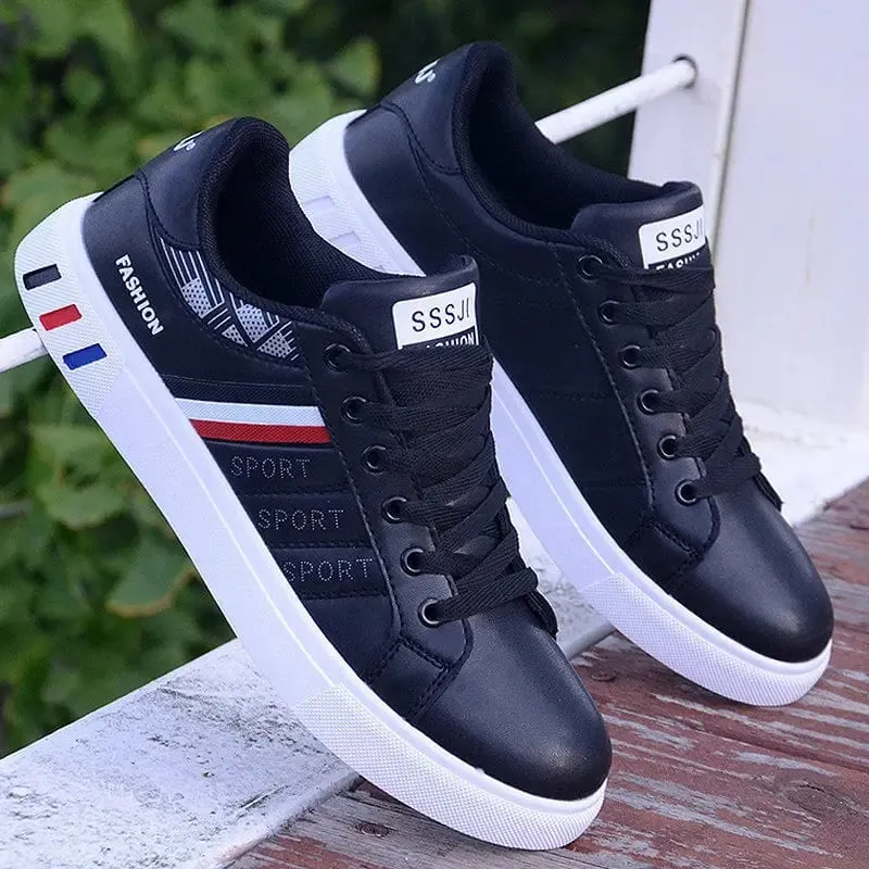 White Vulcanized Sneakers Men's Flats Comfortable Shoes Lace up Zapatillas Hombre Autumn Spring Fashion Sneakers Large Size 48 — image 9