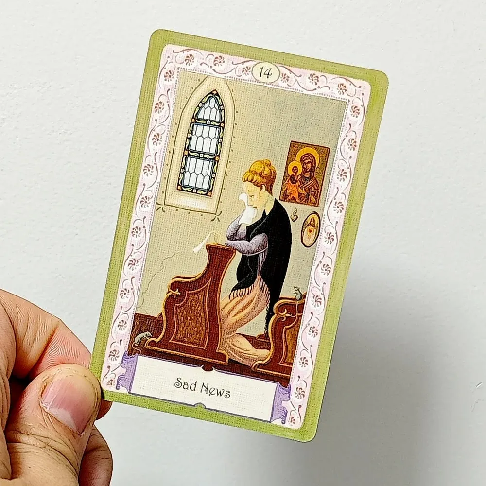 Mystisches Kipper-Deck, 9 x 6 cm, deutsches Wahrsagesystem, 36 Oracle-Karten mit Schlüsselwörtern