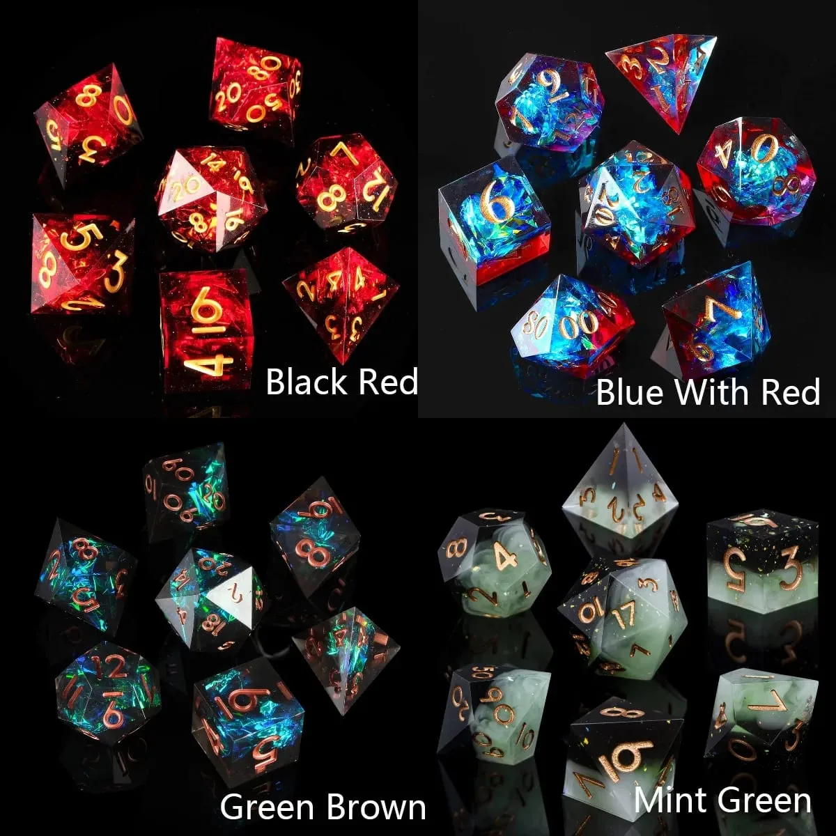 Set Dadu DND Resin Sharp Edge untuk Dungeons and Dragons Role Playing dan Permainan Meja — image 5