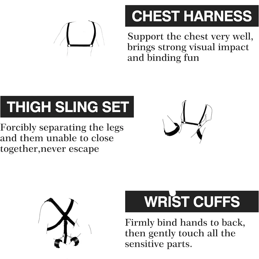 Kits de jouets érotiques, menottes inversées de Bondage réglables, crochet Anal en métal, ensembles de ceintures de liaison, jouets sexuels pour Couples, jouets BDSM pour adultes — image 5