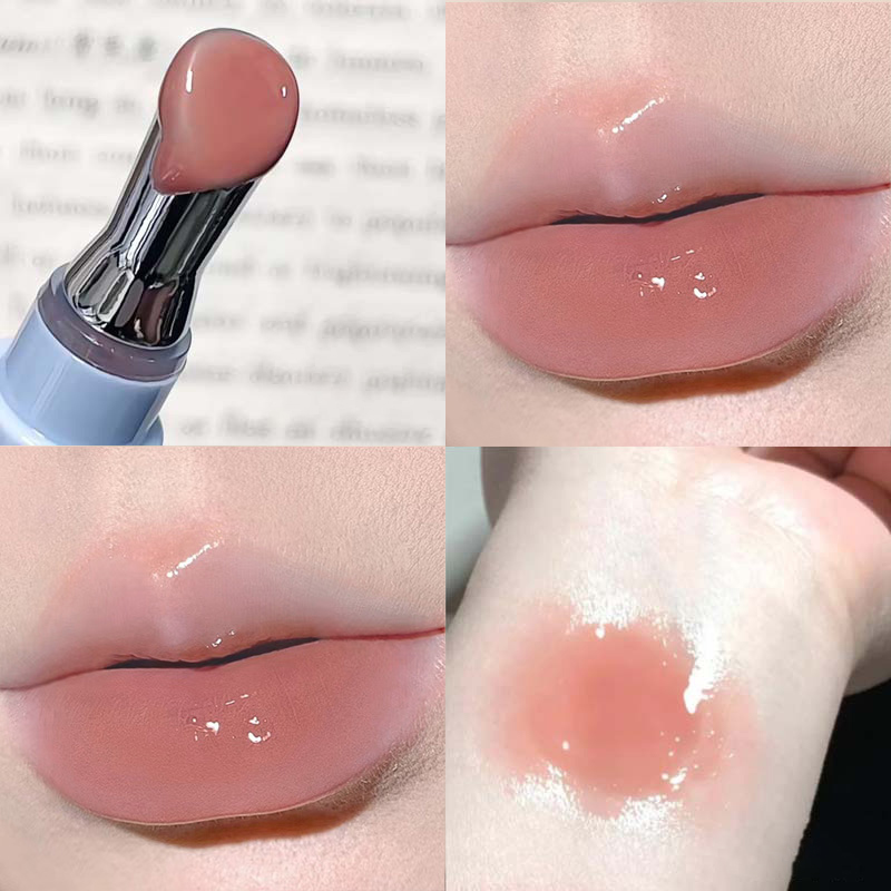 Cermin Esensi Berair Lip Gloss Tahan Lama Tidak Lengket Lipstik Cair Menepuk Jelly Lip Glaze Makeup Pelembab Warna Bibir