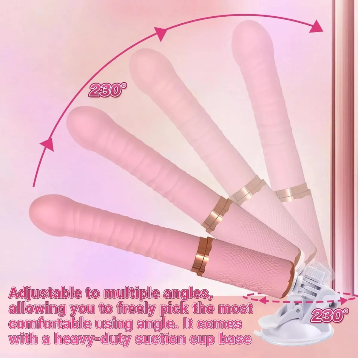 มอเตอร์คู่ที่สมจริง Thrusting Dildo Vibrator พร้อมความร้อน 10 โหมดของเล่น Vibrator Clitoral Stimulator สำหรับ Anal กระตุ้น — image 5