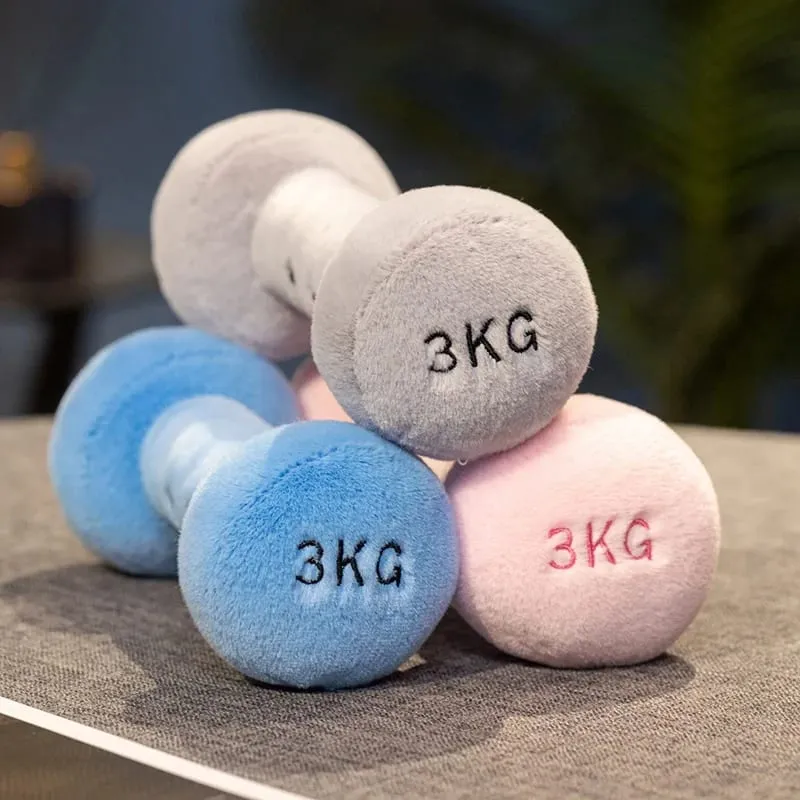 20/23ซม.น่ารักกาต้มน้ำ-Bell DumbbellหมอนPlushตุ๊กตายิ้มFaceฟิตเนสอุปกรณ์กีฬาPlushieตกแต่งบ้านผู้ชายของขวัญ — image 7