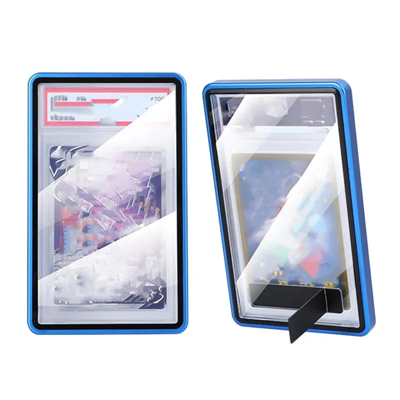 Aluminium Alloy Multicolor Trading Card Protect Case with Stand Untuk Sokongan Kad Bergred PSA BGS Mendatar dan Menegak