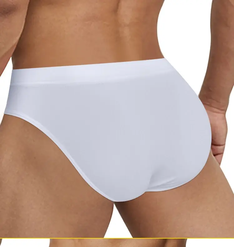 Men's Soft Solid Bikini Briefs, Elastic Wide Waistband 3D Support Pouch, Skin-Friendly Breathable Daily Casual Underwear — image 17