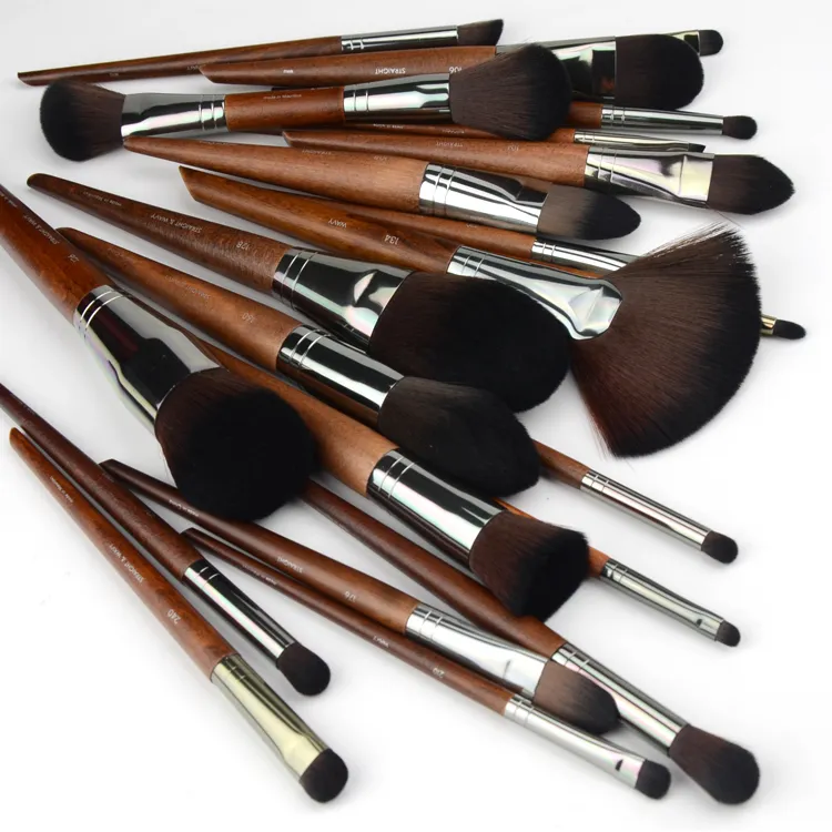 1 pz MF Pennelli per trucco morbido in legno naturale Fondotinta in polvere Correttore Pennello per trucco Blush Capelli sintetici Ombra Strumenti di alta qualità — image 5