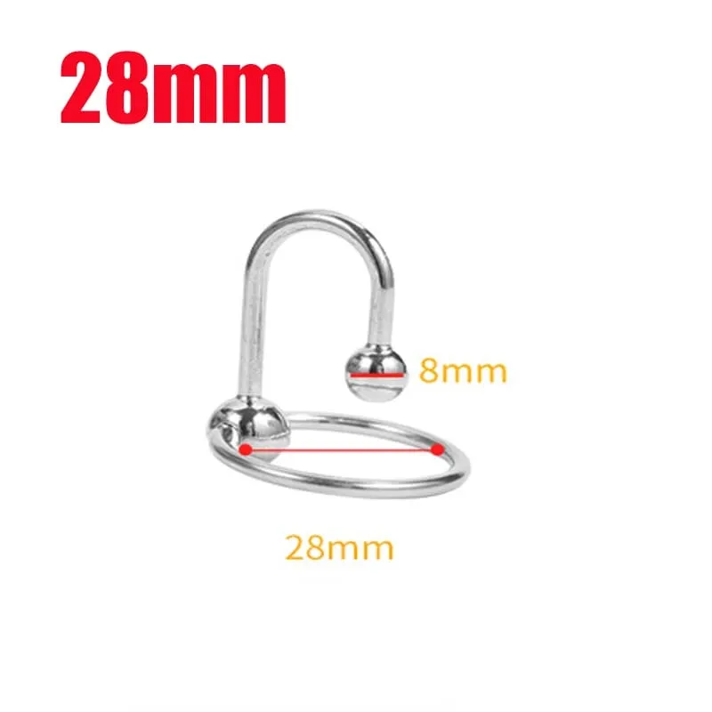 SM Niệu Đạo Dilator Gà Trống Vòng Thép không gỉ Xuất Tinh Trì Hoãn Dương Vật Nhẫn Đính Hạt Kim Loại Khóa Trễ Mỹ Dương Vật Cắm Đồ Chơi Tình Dục dành cho Nam — image 8