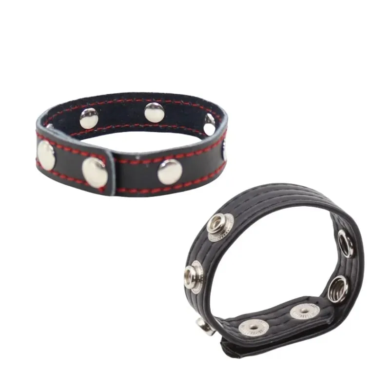 Anillo de cuero para pene de Semen ajustable de varios niveles con lazo para pene Bondage para hombres, pantalla para pene, Juguetes sexuales con gran retraso en la eyaculación — image 2