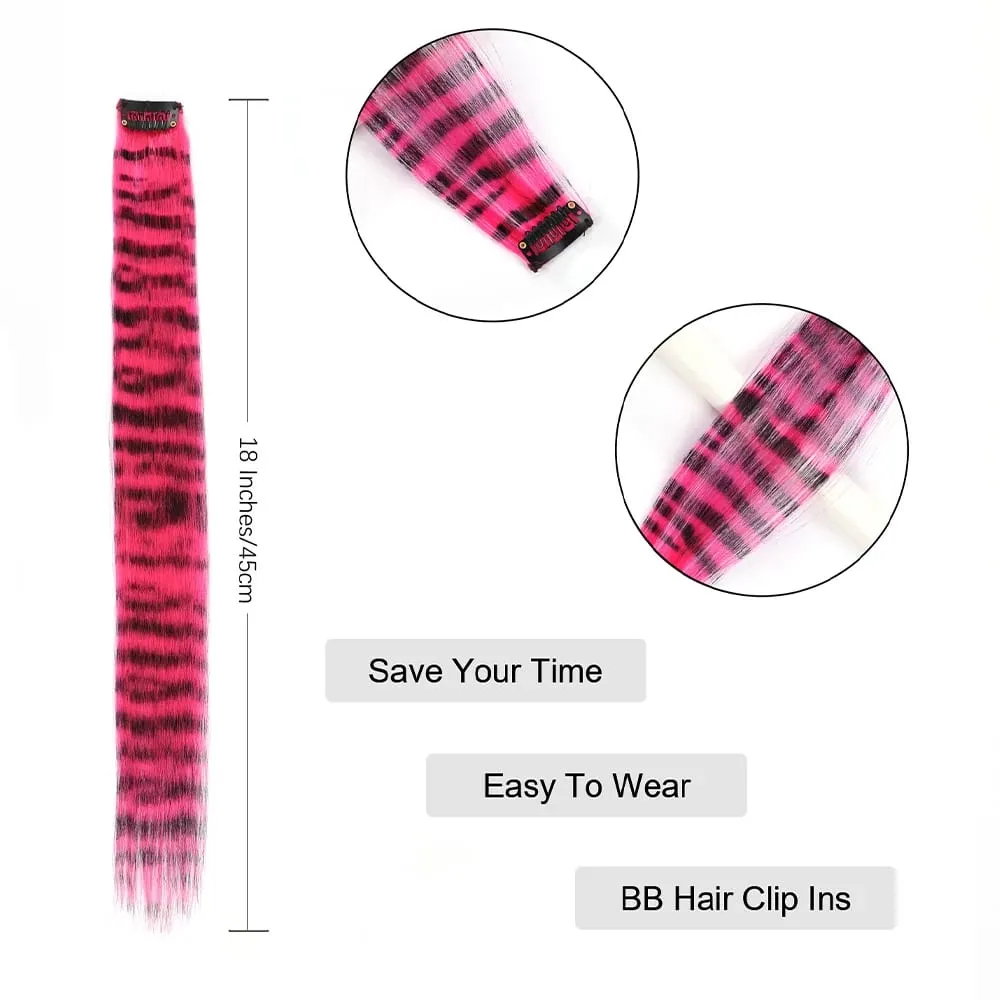 Feather Hair Extensions Colored Synthetic Hair Feather Colorful False Hair Extension Mixed Color Straight Hair For Women Girls — image 3