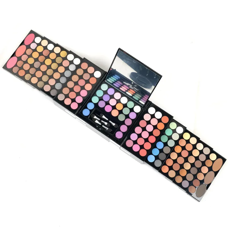 Multi-functional Makeup Box With Mirror Pro Eye Shadow Palette Set For Stage Make up Practical Cosmetic Kit For Makeup