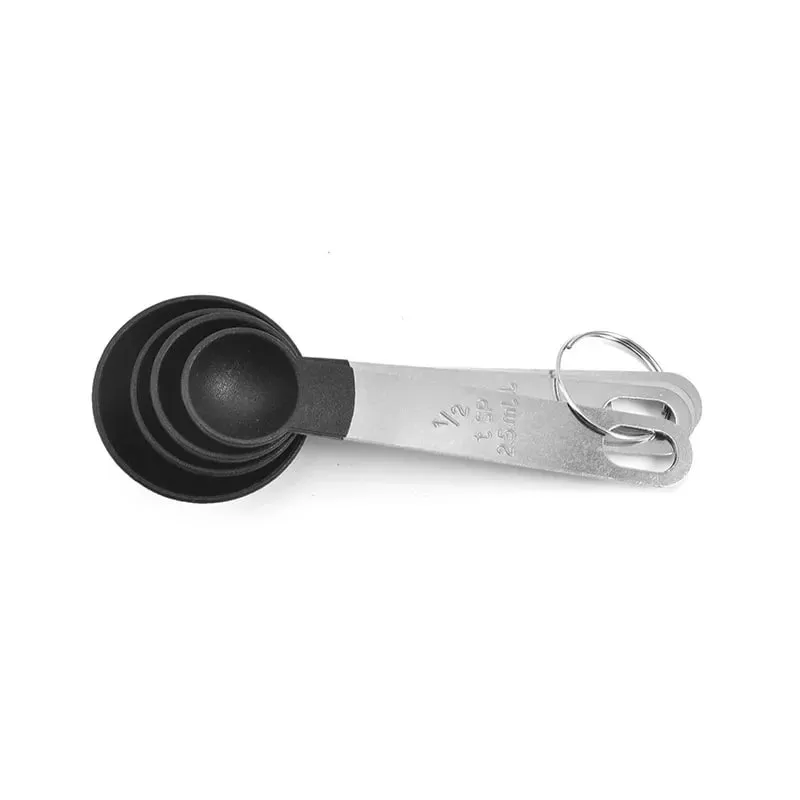 4/8 Cái/bộ Cốc Đo Đa Năng Bằng Nhựa Muỗng Đo Lường Tay Cầm Bằng Thép Không Gỉ Với Dụng Cụ Làm Bánh Đo Tốt Nghiệp — image 13
