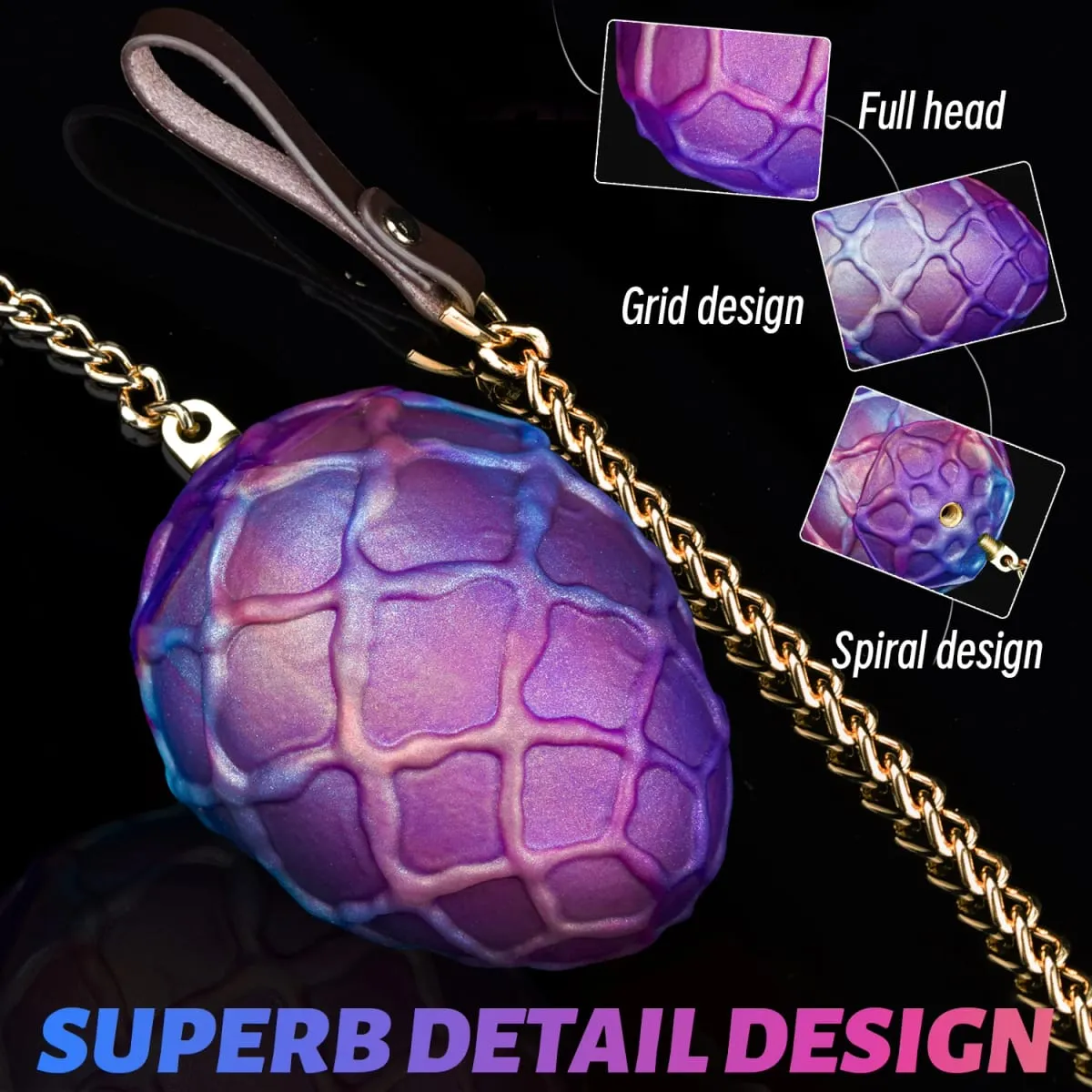 ไข่ขนาดใหญ่ Anal Plug Dildo พร้อมโซ่ Traction Butt Plug คู่ BDSM สำเร็จความใคร่ 18 + ผู้หญิง Oviposition เทรนเนอร์ Lay -ไข่ของเล่น — image 3