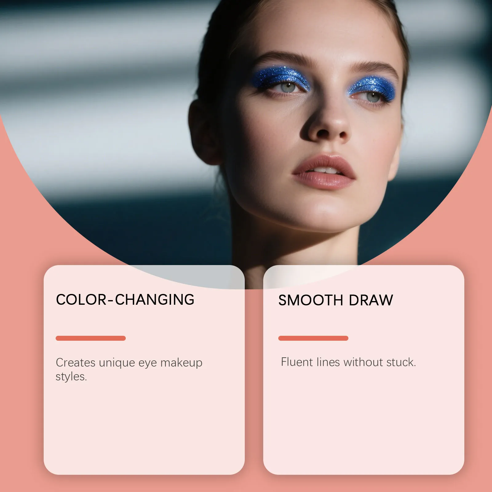 Photochromic Eyeliner Gel Pencil - Unique Eye Makeup Style Smooth Lines Smudge-Proof Long-Lasting Color-Changing Shimmery — image 3