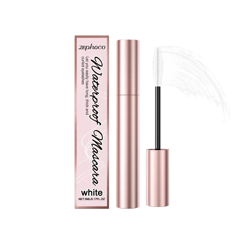 Mascara blanc liquide pour recourber les cils, longue durée, imperméable, Extensions naturelles durables, maquillage, beauté des yeux, cosmétiques, brosse 5ml
