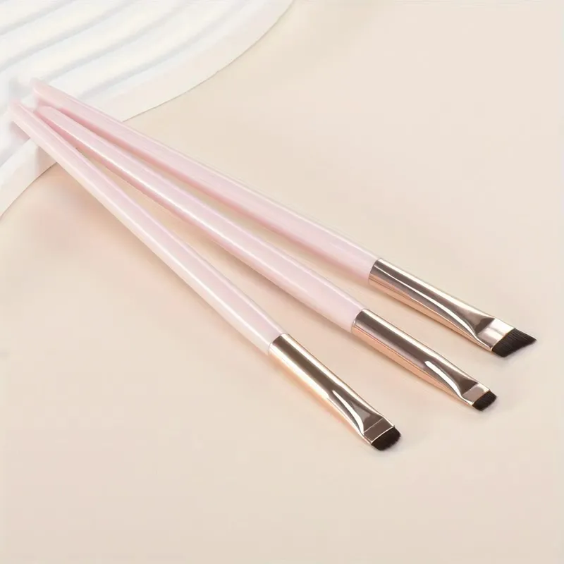 4 stks Blade Make-up Kwasten Schuine Dunne Wenkbrauw Borstel Platte Fijne Eyeliner Borstel Professionele Liner Brow Make Up Tools — image 10