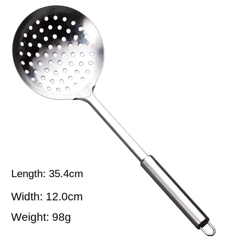 Langlebiger Wok-Spachtel aus Edelstahl mit langem Griff, Küchenhelfer, Küchenkochutensilien-Set, Reislöffel, Schöpfkelle, Kochutensilien — image 18