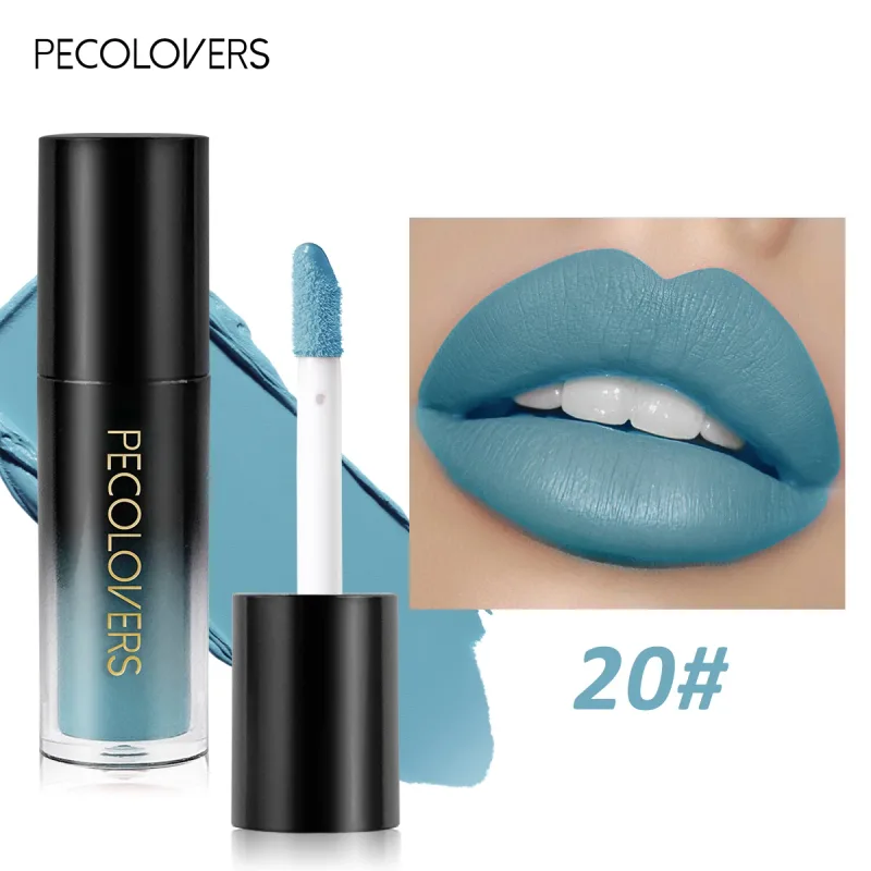 หลายสี Matte Velvet ลิปกลอสกันน้ำ Long-Lasting Non-Stick CUP Smooth ลิปสติกใช้สีสูง Rendering — image 35