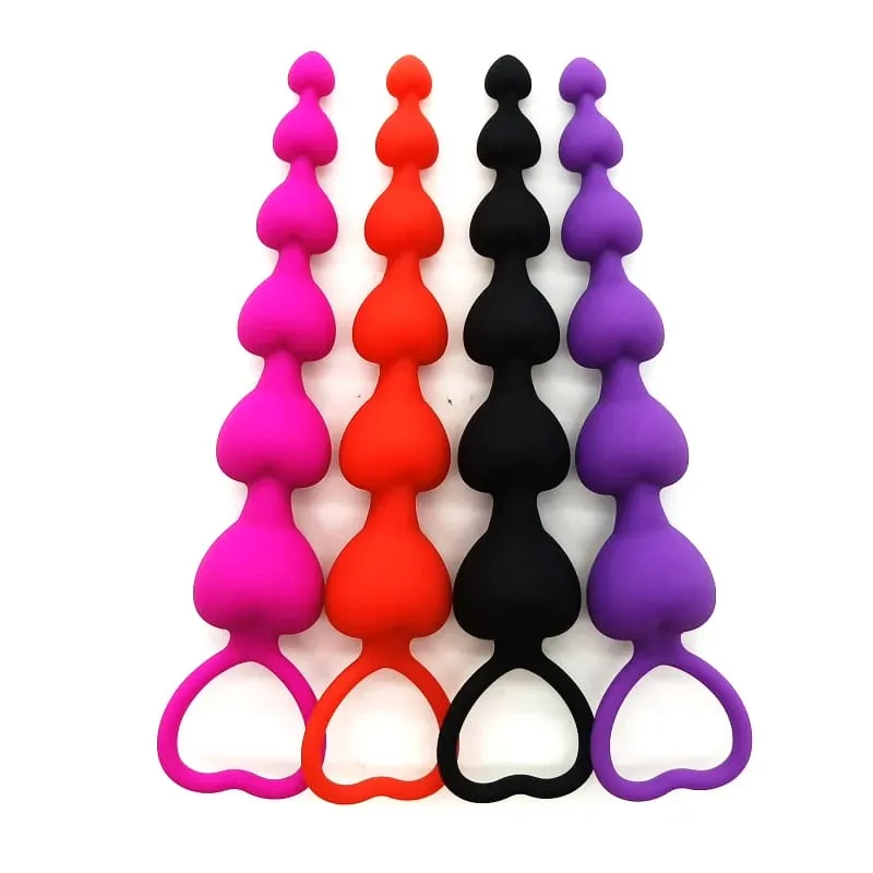 Perline anali super lunghe Plug anale Massaggio prostatico Big Butt Plug Palline vaginali Stimolazione anale Tirare tallone Dildo Giocattolo del sesso anale profondo — image 5