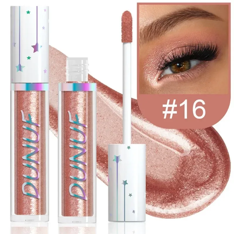 24 Farben Lidschatten-Stick, flüssiger Eyeliner, metallische Farbe, grün, Perlglanz, Glitzer, Lidschatten, wasserfest, Hochglanz-Make-up-Pigment — image 10