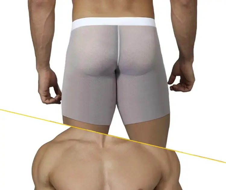 Boxer Transparent en soie glacée pour hommes, 1/3 pièces, sous-vêtements transparents en tissu Ultra-fin, sous-vêtements sans couture, 0.01 — image 14