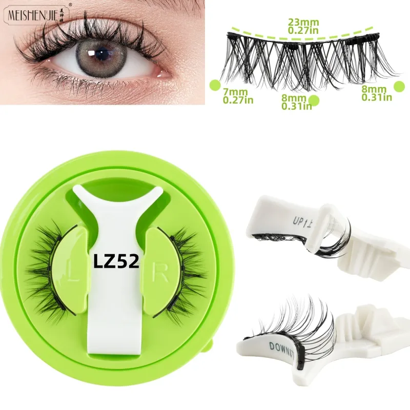 1/3 คู่ Magnetic Eye Lashes ขนตาทำด้วยมือ Soft Reusable Magnetic Lashes ดูธรรมชาติ 3D False Lashes แต่งหน้าแหนบชุด — image 14