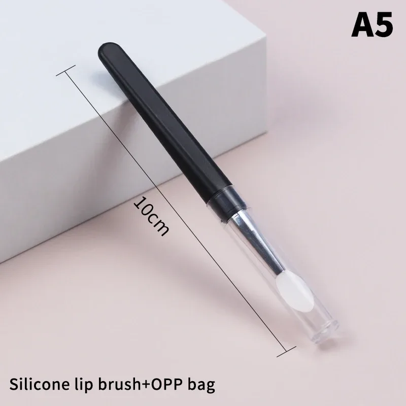 ★▲1PC bærbare øjenskygge makeup børster Rejsestørrelse Makeup børster Øjenbryn Silikone Glit Essentielle kosmetiske værktøj med låg — image 12