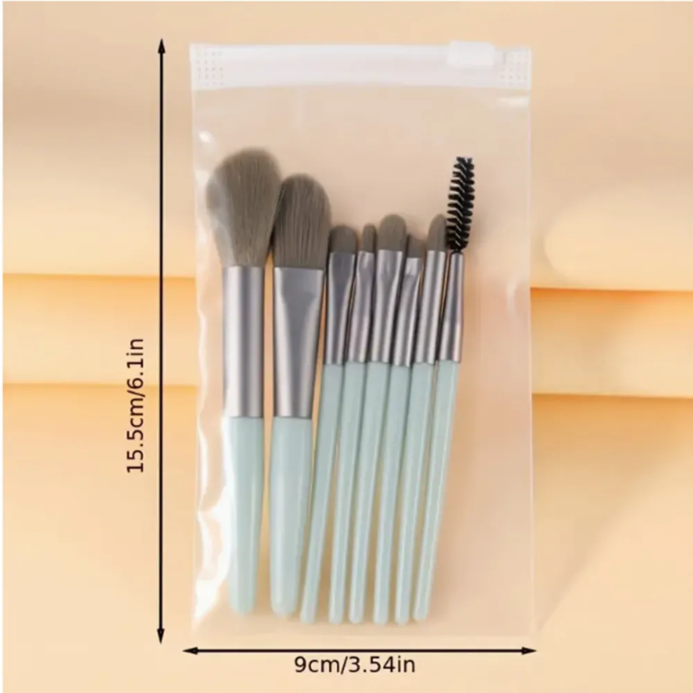 Pennello per trucco per fondotinta portatile per correttore da 8 pezzi Pennello per trucco per capelli morbidi Strumenti per trucco per occhi Mini set per principianti Senza alcool — image 2