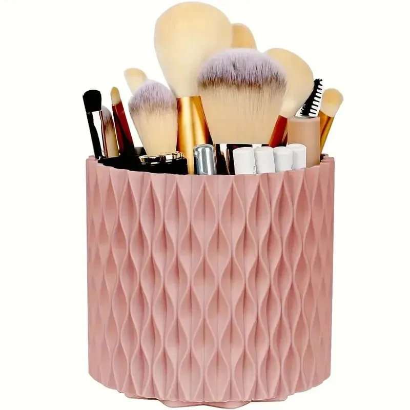Suporte giratório 360 ° para pincéis de maquiagem, 5 espaços, organizador, mesa multifuncional, armazenamento de cosméticos para banheiro de mesa — image 17