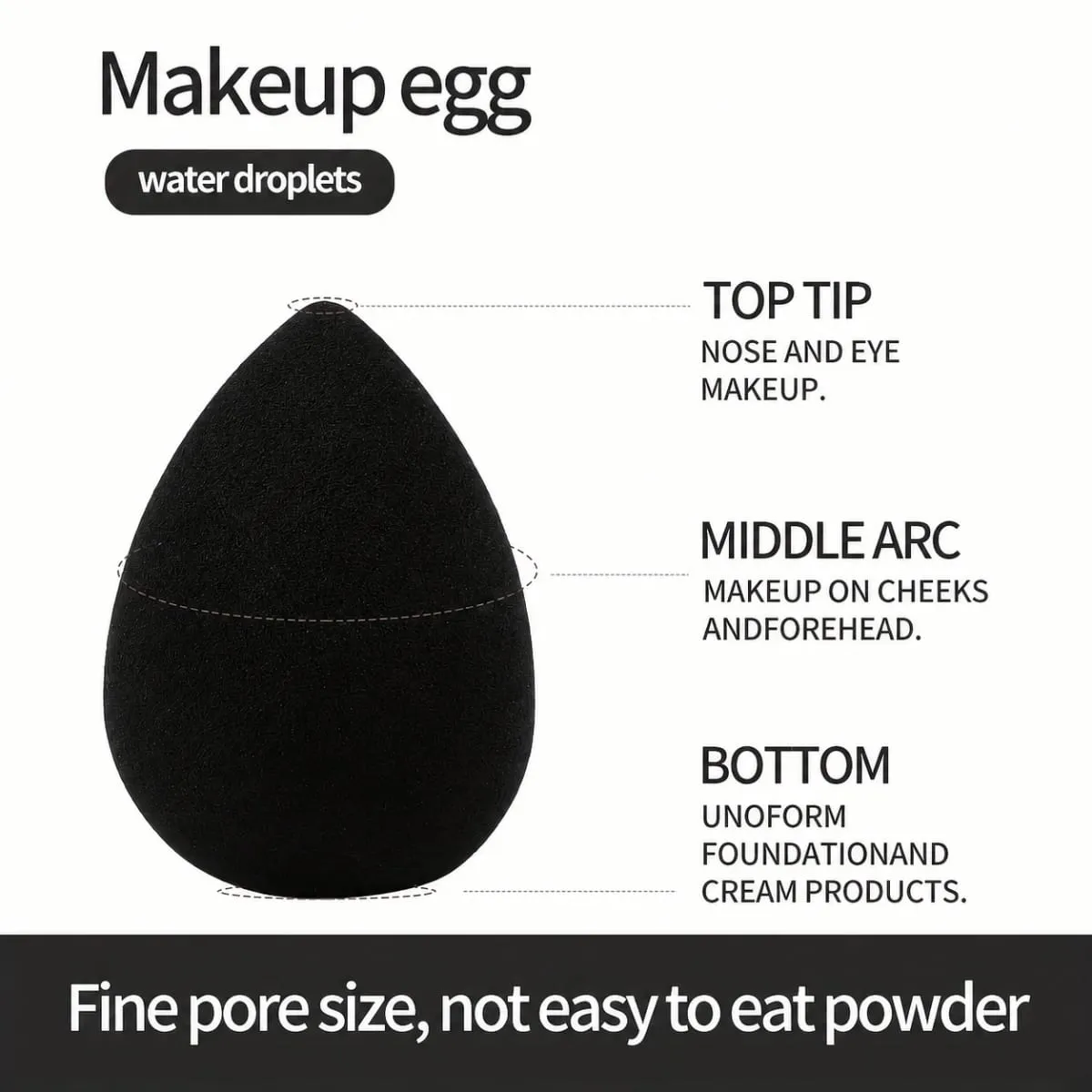 Kit per trucco professionale da 17 pezzi, incluso 13 pennelli in alluminio, borsa per il trasporto e 3 bignè in spugna, ombretto in polvere, fard e dettagli. — image 6
