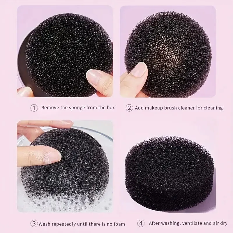 Make-up-Pinsel-Reiniger, Farbentfernungs-Reinigungsschwamm, reinigt Make-up-Pinsel-Pulver schnell und einfach ohne Wasser und chemische Lösungen — image 4