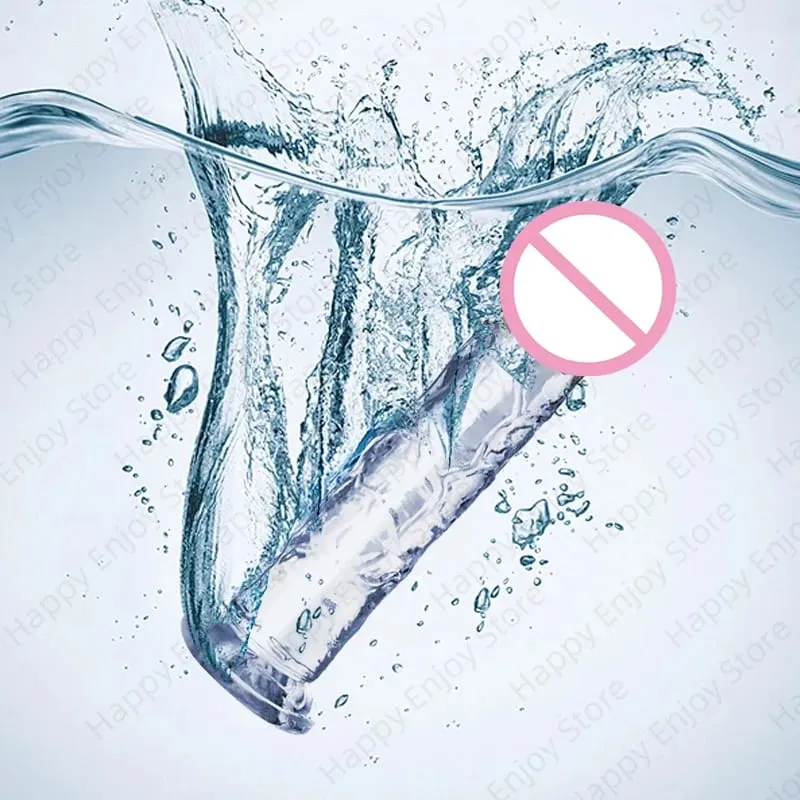 Trasparente Realistico Dildo Gelatina Pene Ventosa Dildo Masturbatore Femminile Stimolatore Clitorideo Grande Cazzo Lesbiche Giocattoli Del Sesso — image 2