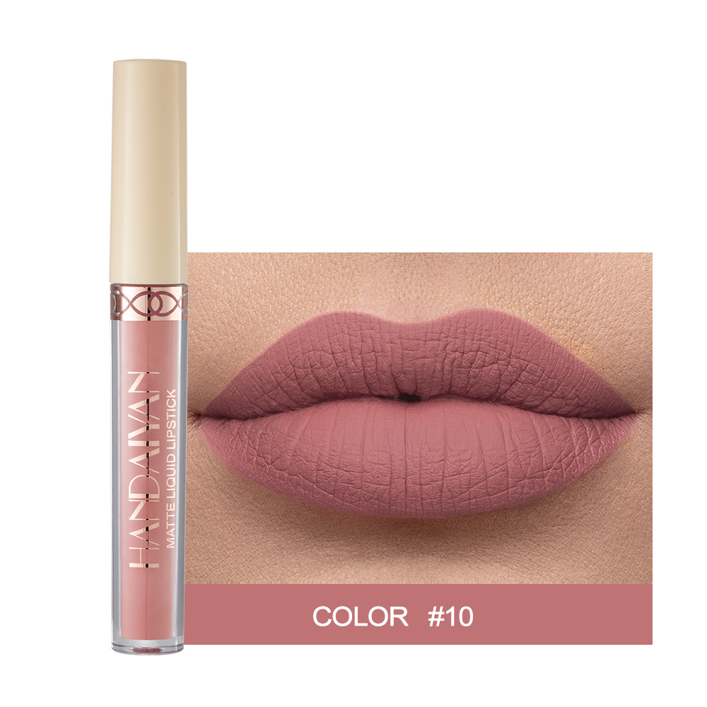 Rossetto liquido opaco nudo impermeabile Tazza antiaderente Tinta per labbra Trucco Rosso opaco Lucidalabbra Cosmetici Rossetti a lunga durata Trucco — image 8