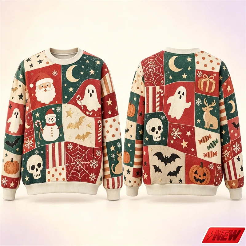 Sweat-shirt à manches longues pour hommes, motif d'épissure d'halloween, impression 3D, chat citrouille, sweat à capuche, séchage rapide, Costume de vacances, haut unisexe — image 3