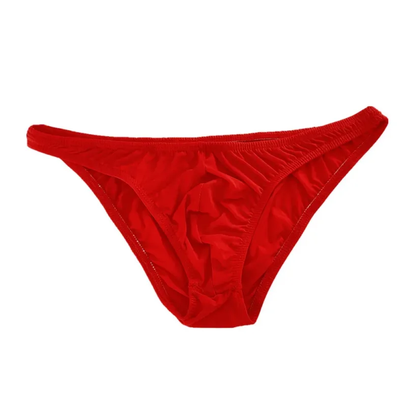 Rosa Herren-Slips, Nylon-Spandex, bequeme, atmungsaktive Unterhose mit niedriger Taille, schnell trocknende Herren-Bikini-Unterwäsche aus Eisseide — image 23