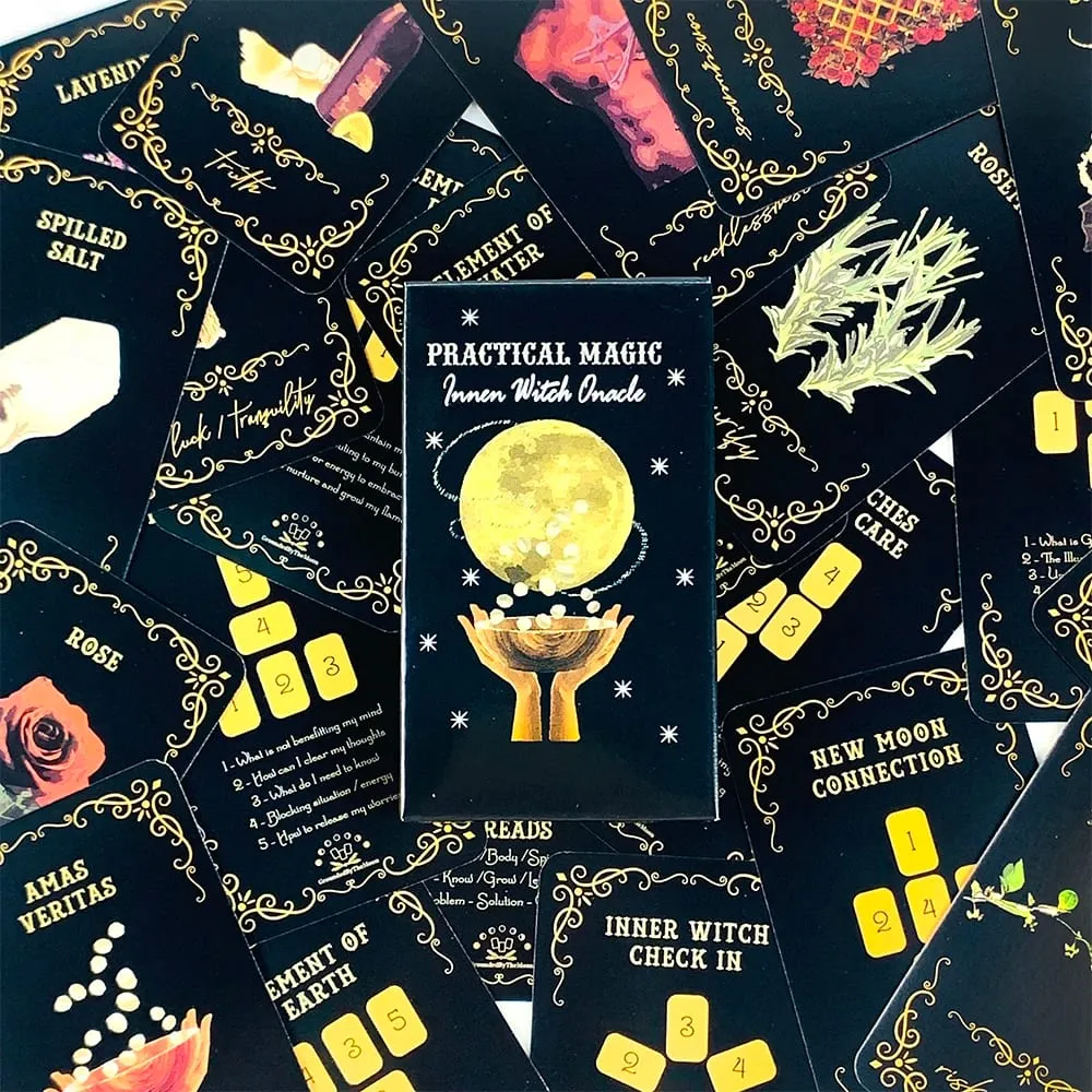 Pratik Sihirli İç Cadı Oracle Kartları 46 Kart Destesi Gizemli Kehanet Güverte English Vision Edition Kurulu Oyun Oyunu — image 3