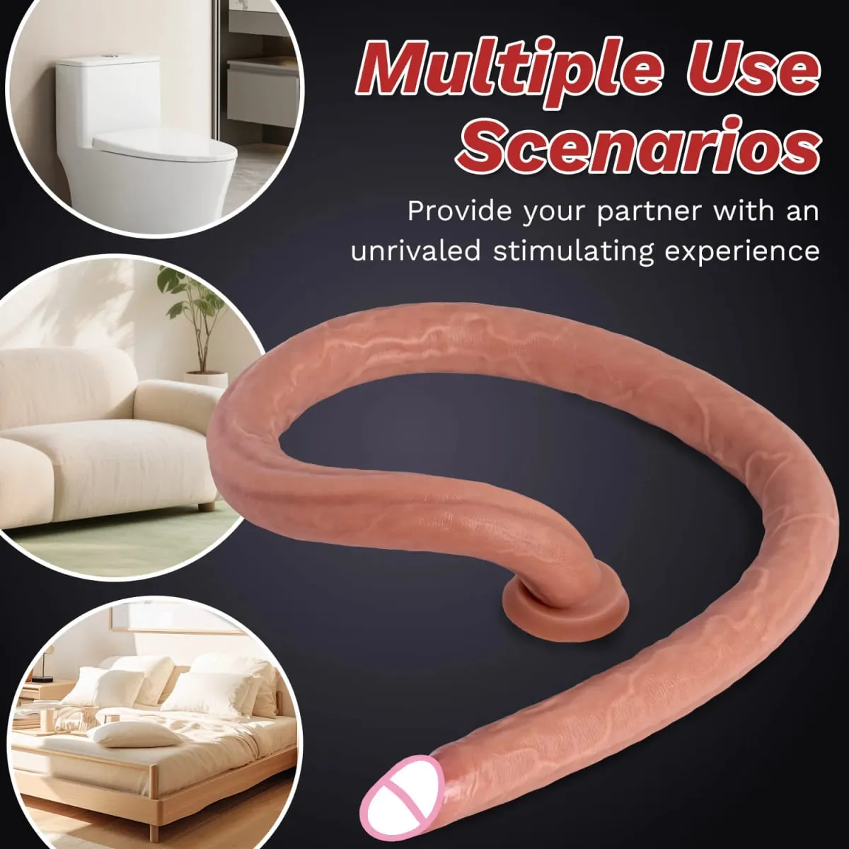 Extra lange realistische Dildos G-Punkt-Stimulation Deep Touch Penis Vagina Analdildo Dick Erwachsene Sexspielzeug für Frauen Männer Butt Plug — image 5