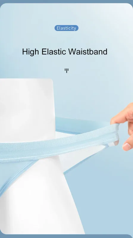 Ice Silk Ultra-thin Men's Underwear Summer Cool Breathable Panties Seamless Sexy U Pouch Men Briefs High Slit Triangle Pants — image 24