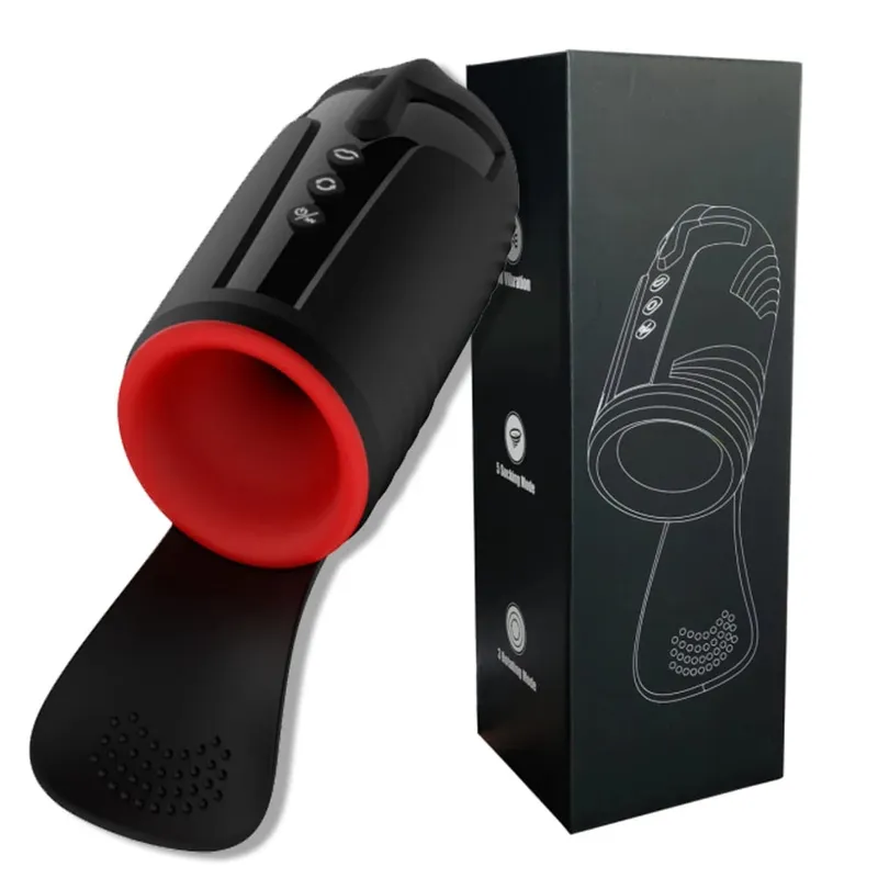 Male Masturbator Penis Training Vibrator Glans Massage Testicle Stimulator Delay Stamina Trainer Blowjob Machine Sex Toy for Men — image 8