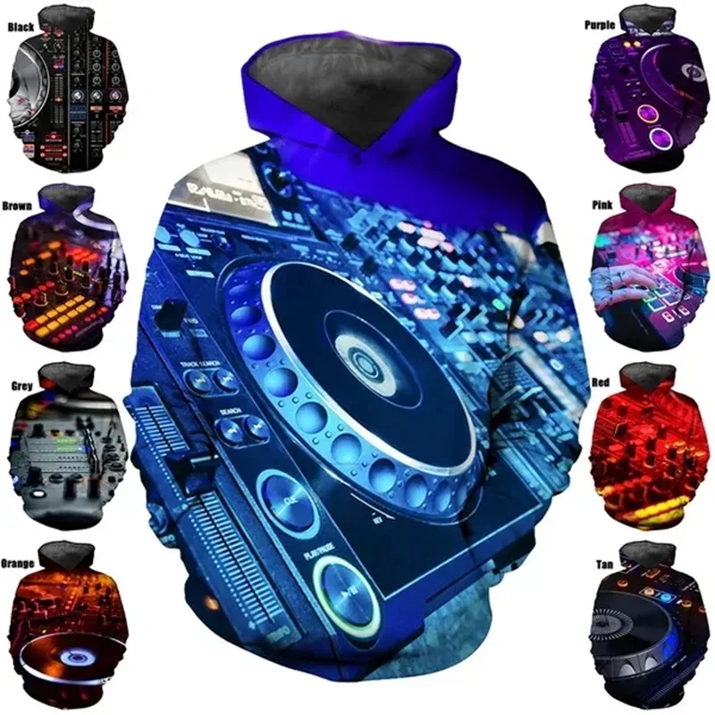 ใหม่แฟชั่น 3D พิมพ์ DJ รูปแบบ Hoodies สำหรับผู้ชาย Casual Pullover เสื้อผู้ชาย Streetwear ขนาดใหญ่ Hoodies Ropa Hombre — image 6