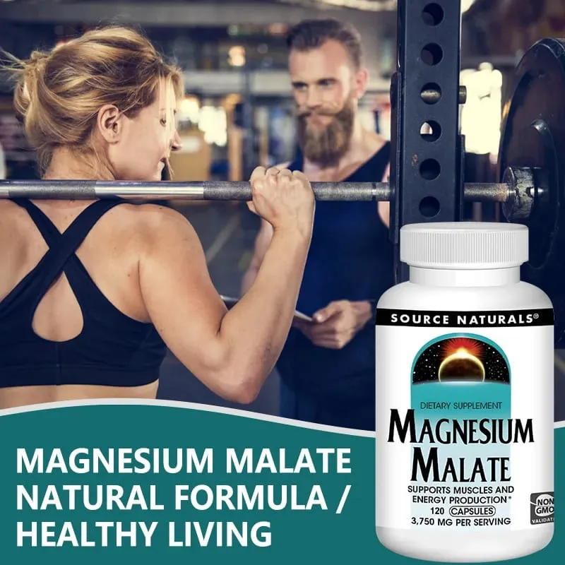 Magnesiummalat 3750 mg Nahrungsergänzungsmittel unterstützt die Gesundheit der Muskelfunktion und die Energieproduktion — image 3