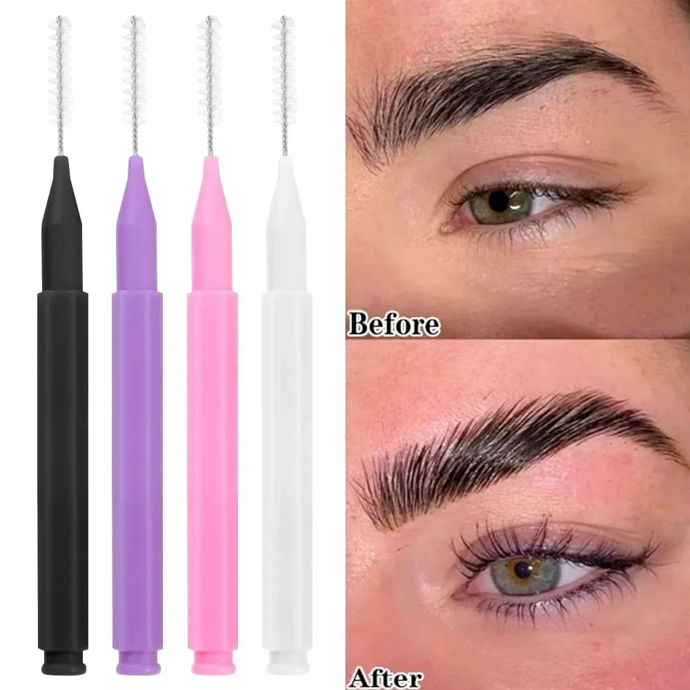 50pcs Mini Eyebrow Brush Disposable Lightweight Brow Lifting Brushes Portable Eyelash Extension Comb Perm Brush Lash Accessories — image 3