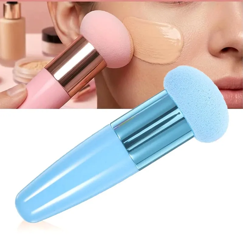 Nuovo pennello per trucco con testa a fungo, spugna per trucco di bellezza con manico, trucco per strumenti di trucco professionali per donne alla moda
