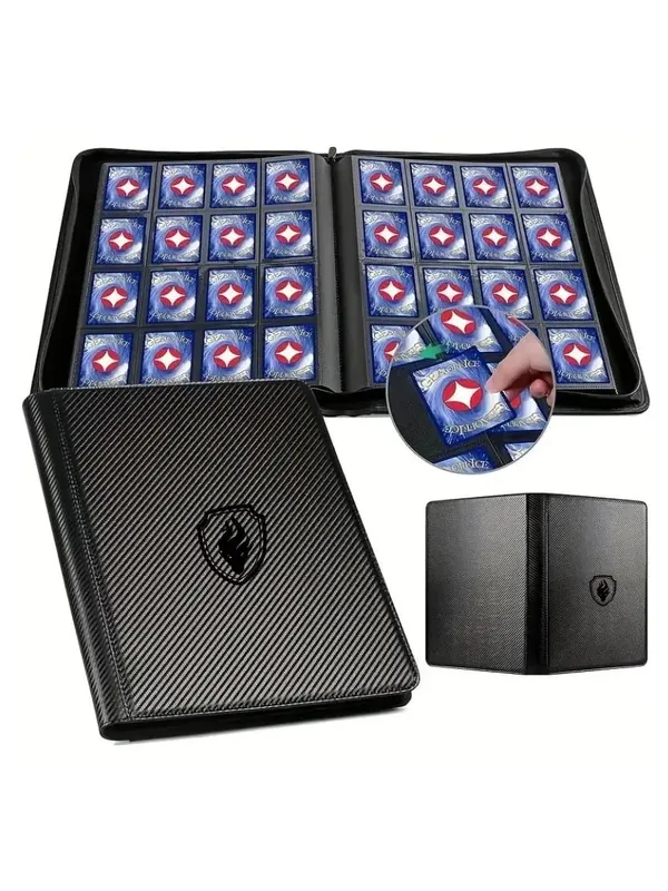 1024 กระเป๋า Trading Card Binder พรีเมี่ยม 16 กระเป๋าผู้ถือบัตรโฟลเดอร์ด้านข้างการ์ดสำหรับกีฬาการ์ดเกม — image 8