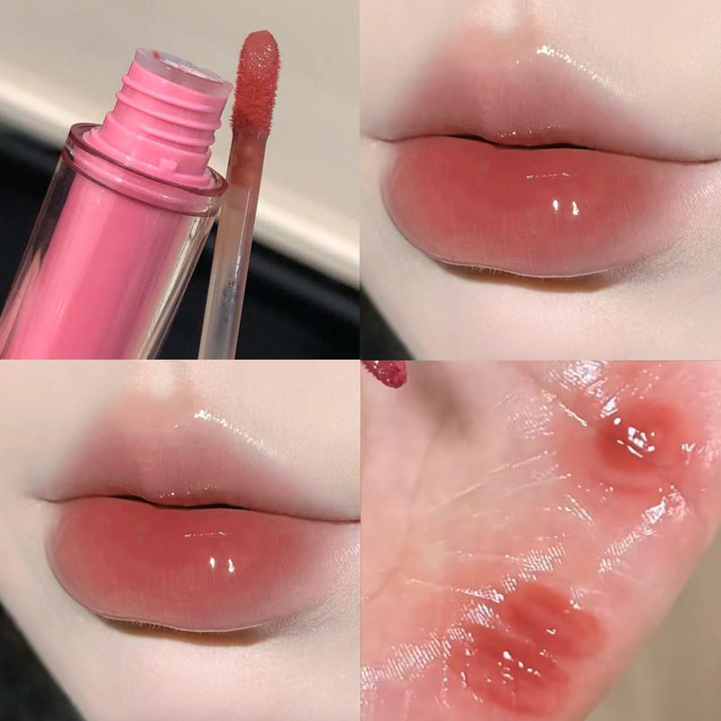 Pink Mirror Crystal Lip Gloss Makeup Water Glass Lip Glaze Plumping Waterproof Jelly Lip Tint Lipstick Moisturizing Beauty Lips — image 11