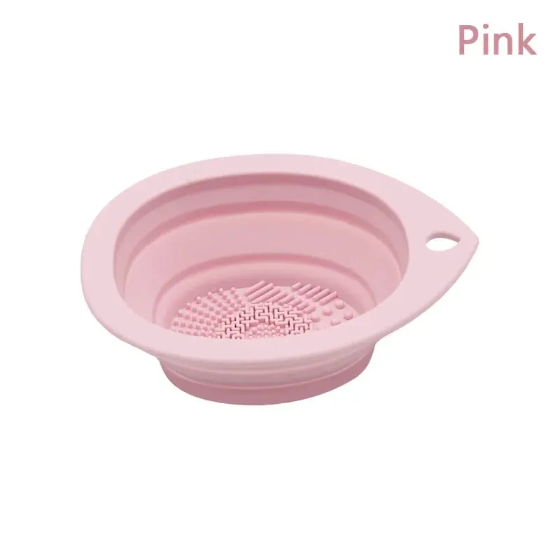 Nettoyeur de brosse de maquillage en Silicone, pliable, bol de nettoyage de brosse cosmétique, bouffante de poudre, éponge de beauté, tapis de lavage, tampon à récurer — image 8