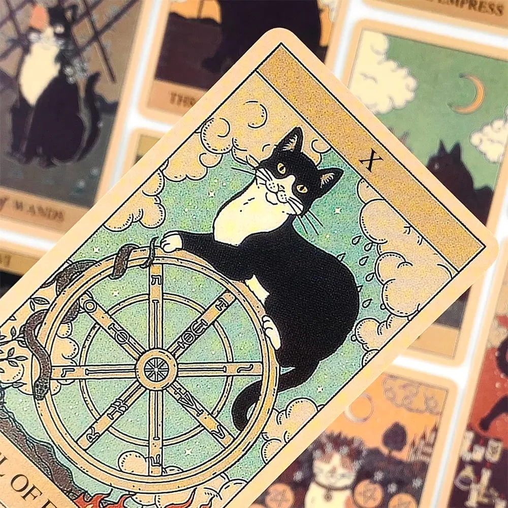 Tarocchi Cats Rule Earth 78 carte Oracle Deck uniche per gli amanti dei gatti e gli appassionati di tarocchi perfette per la divinazione e come regalo Givi — image 5